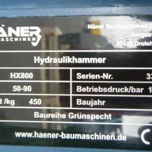Hidraulinis plaktukas Haener HX800
