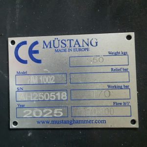 hidraulinis plaktukas Mustang HM1002