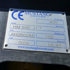 Hidraulinis plaktukas Mustang HM550